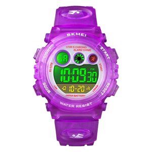 Colorful LED Alarm Stopwatch Wristwatch